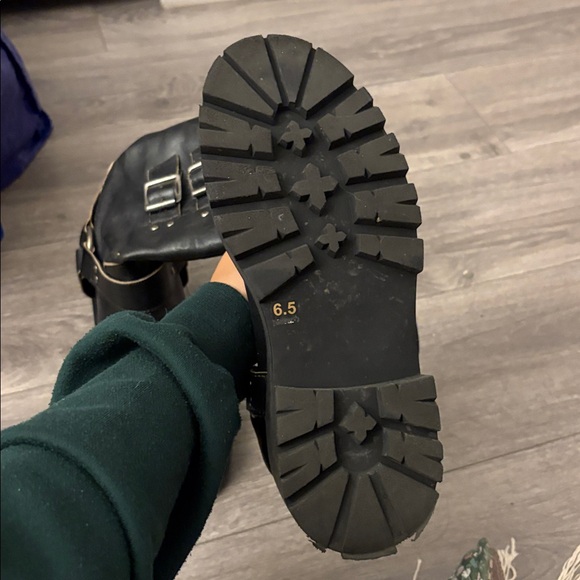 Steve Madden Black Combat Boots Size 6.5/7 - Picture 5 of 5